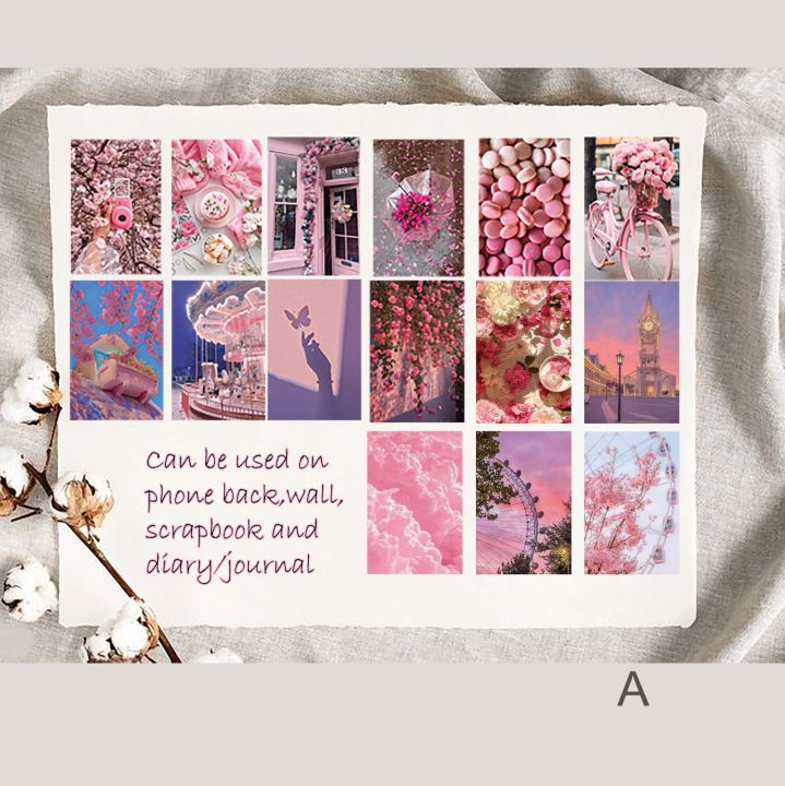 21 mini pink photocards,2*3 inches