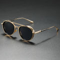 Exquisite Sunglasses Men 2025 New Brand Designer Round Pilot Punk Sun Glasses Man Unisex Luxury Glasses Lentes De Sol Hombre. 