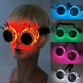 New Cool Cyberpunk Style Glasses Glowing Party Decor Luminous LED Sunglasses Lighting Up Bar Rave Music Dancing Party.