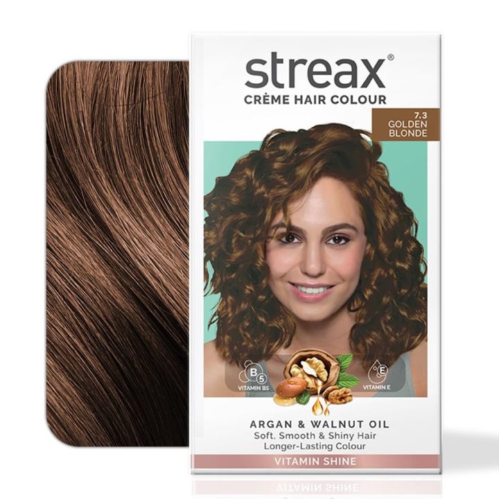 STREAX HAIR CREAM COLOUR WITH WALNUT AND ARGAN OIL GOLDEN BLONDE - 120 GM