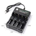 18650 Battery Charger 2 3 4 Slots USB Independent Charging for 16650 18500 Charging 3.7V Rechargeable Lithium Battery Charger. 