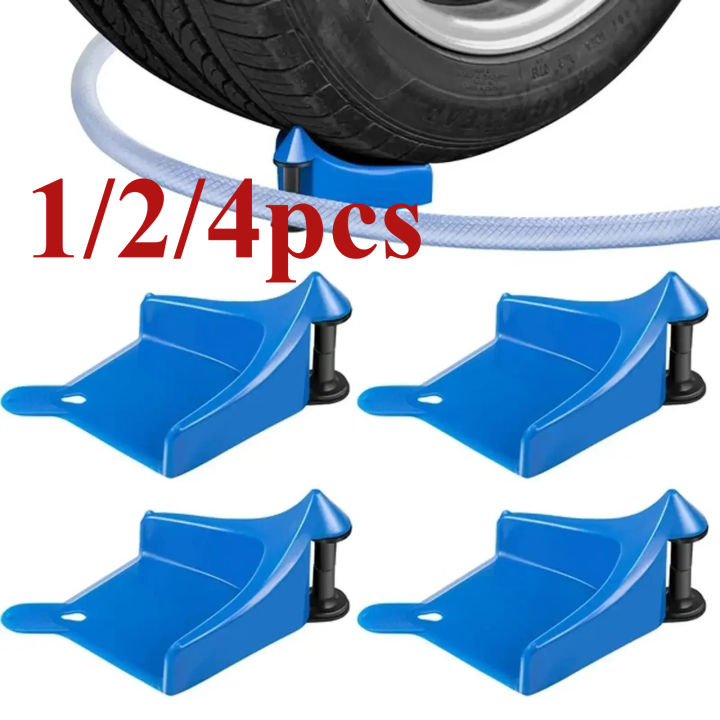 Car Wheel Hose Guide Hose Slide Tire Wedge Universal Car Wash Tool Tire Blocker Multiuse Anti-winder Wire Winder For Car Washing