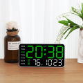Large Digital Wall Clock Temp Date Week Display Remote Control USB Powered Table Clock Wall-mounted Dual Alarms LED Clocks. 