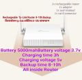 Rechargeable  router 4 in 1. lan. werless. reapter. without eletricity backup 8-10hours. max speed 300mbs. 