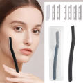 Eyebrow Razor Kit Beard Trimmer Dermaplaning Tool Shaper Facial Razor for Beard Moustache Razor With 6 Blade Sets. 