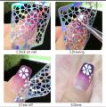 Nail Art Sticker Stencil Stickers 12 Design 2 Sheets vinyls Decal Reusable DIY Hollow for Nail Art. 