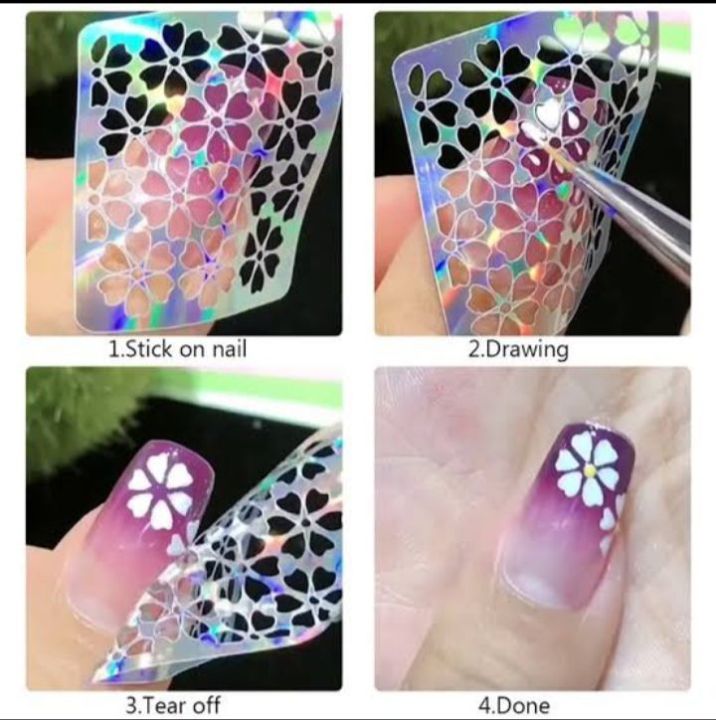 Nail%20Art%20Sticker%20Stencil%20Stickers%2012%20Design%202%20Sheets%20vinyls%20Decal%20Reusable%20DIY%20Hollow%20for%20Nail%20Art%20-%20Image%205