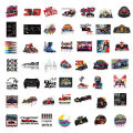 50pcs F1 Formula One Racing Stickers Funny Cartoon Graffiti Decals Laptop phone Skateboard Motorcycle Bicycle Helmet Sticker. 