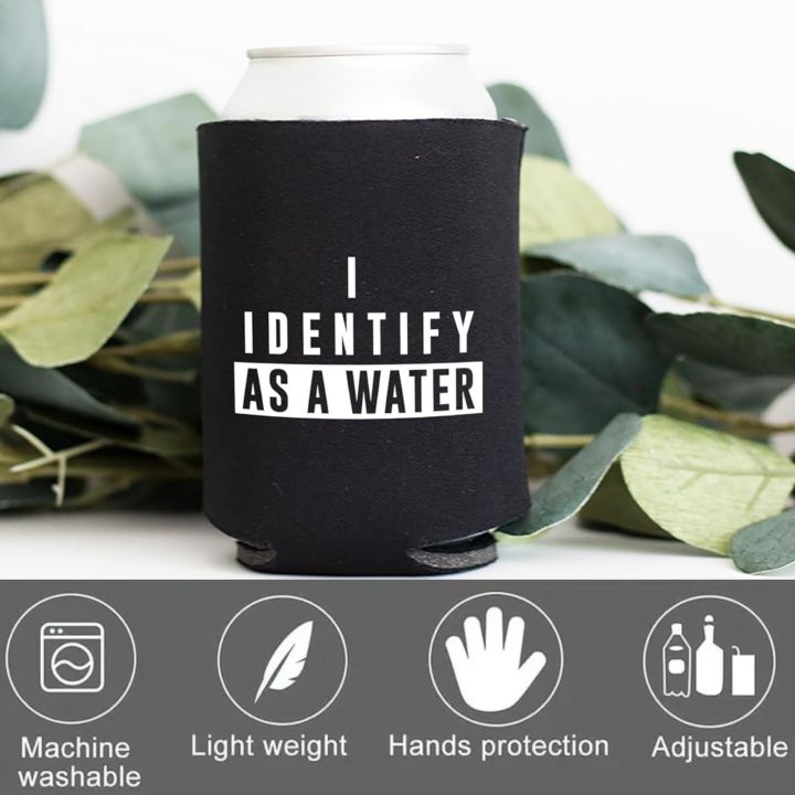 4%20pack%20I%20Identify%20As%20A%20Water%20-%20Can%20Sleeve%20Cooler%20Insulated%20Drink%20Beer%20Hugger%20Coolies%20-%20%20for%20Dad%20from%20Son%20Daughter%20-%20Image%204
