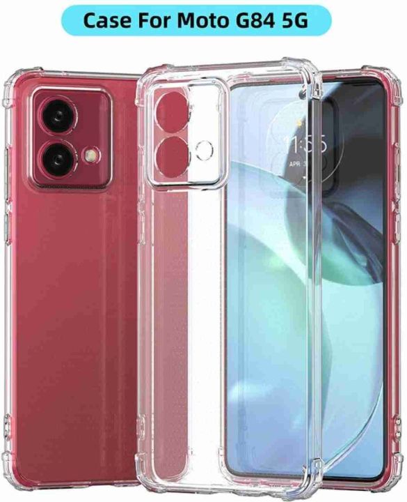For Motorola Moto G84 5G Case,Clear Silicone Shockproof Gel Phone Cover