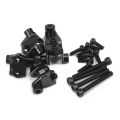 4Pcs Black Brass Link Mounts Front Rear Axle Suspension Mounting Set for 1/10 RC Crawler TRX4 Chassis Bronco Defender Upgrade. 