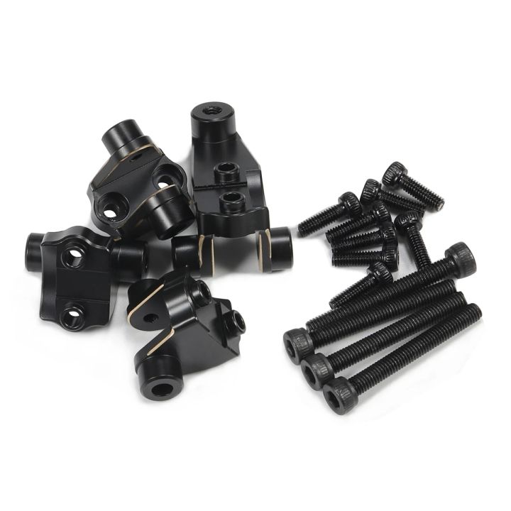 4Pcs%20Black%20Brass%20Link%20Mounts%20Front%20Rear%20Axle%20Suspension%20Mounting%20Set%20for%201/10%20RC%20Crawler%20TRX4%20Chassis%20Bronco%20Defender%20Upgrade%20-%20Image%205