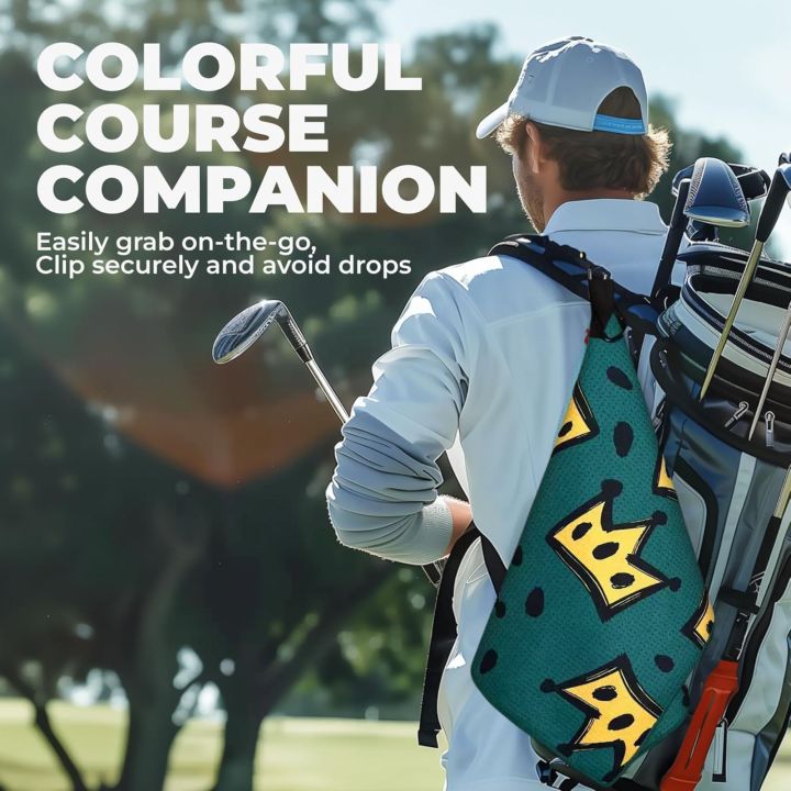 Stylish%20Printed%20Golf%20Towel%20%20Large%20Size%20Quick%20Dry%20Super%20Absorbent%20Waffle%20Fabric%20Quick%20Clean%20Machine%20Washable%20Suitable%20Golf%20Bags%20-%20Image%203