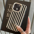 Colorful Striped Minimalist INS Couple Phone Case For iPhone 16 Pro Max XS X XR 11 13 12 14 15 Plus 16E Shockproof Bumper Cover. 