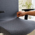 1pc Solid Color Jacquard Office Chair Slipcover Durable Elastic Computer Chair Cover Suitable for Gaming Room Funda De Silla.