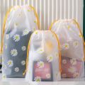 10Pcs Transparent Waterproof Travel Cosmetic Bag Towel Socks Plastic Drawstring Storage Bag Bathroom Transparent Beach Bag. 