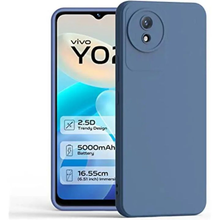 For%20Vivo%20Y02%20Silikon%20Back%20Cover%20Black%20&%20Blue%20Colour%20-%20Image%202
