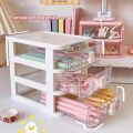 💦Free stickers🌈Multi-function storage box desktop drawer storage rack small drawer box. 
