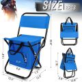 Outdoor Camping Chair Beach Fishing Chair with Cooler Bag Detachable Portable Folding Moon Chair Ultralight Outdoor Seat Tools. 