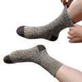 5 Pairs Merino Wool Mid-Calf Socks for Men And Women Winter Thermal Thickened Lined Outdoor Sports Towel Sock For Hiking Camping. 