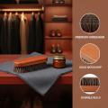 1PC Durable Horse Hair Shoe Brush Wooden Handle for Leather Shoes Professional Cleaning Care Long Lasting Polish for All Shoes. 