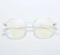 Transparent Lightweight Geometric Shape Glasses For Men/Women /Boys/Girls With Protective Box. 
