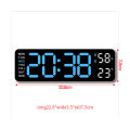 Large Digital Wall Clock Temperature and Humidity Week Display Brightness Adjustable Electronic LED Table Alarm Clock 12/24H. 