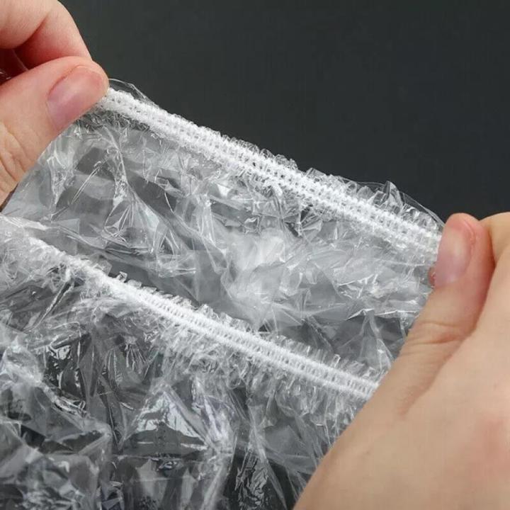 5-100Pcs%20Disposable%20Shower%20Cap,%20Elastic%20Thickened%20Plastic%2042cm%20Waterproof%20Design,%20For%20Home%20Salon%20Spa%20Shower%20Bath%20Use%20-%20Image%204