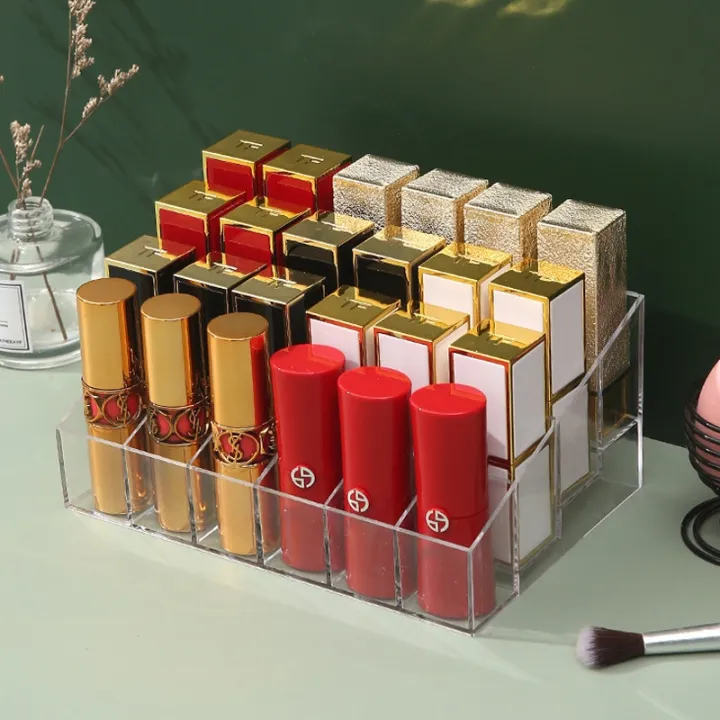 24 Grid Lipstick Holder Acrylic Cosmetics Storage Box Can Store And ...