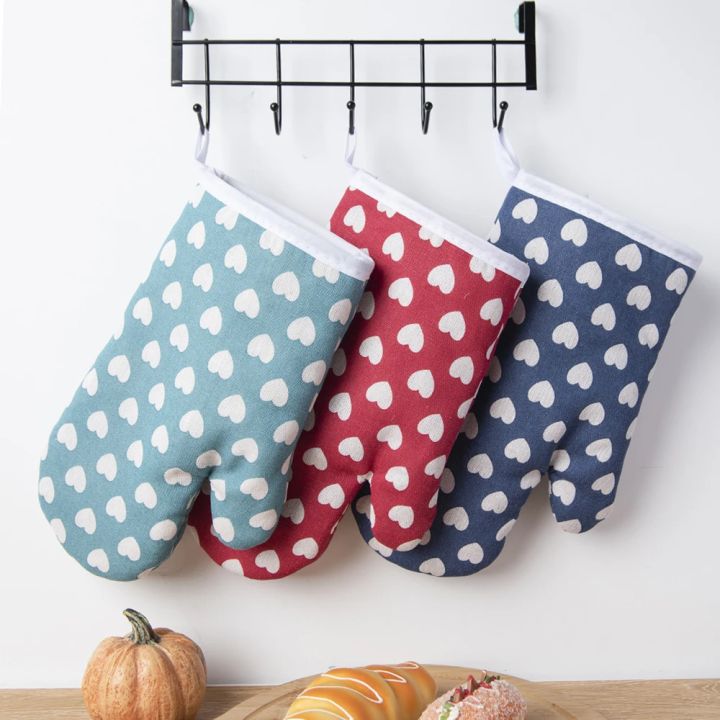 1%20Piece%20Cotton%20And%20Linen%20Heart%20Printed%20Microwave%20Oven%20Gloves%20For%20Household%20Kitchen%20Thickened%20Heat-Resistant%20Gloves%20-%20Image%202