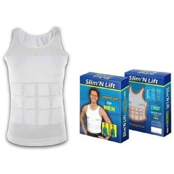 Imported Sleeveless Compression  Shirt for Mens, Tight Waist Trainer Body Shaper Undershirt Slimming Shapewear Top Underwear