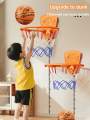 Boys basketball stand set, punch-free indoor basketball stand, children's shooting stand for home use, 7-inch silent basketball. 