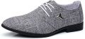 Men Canvas Pointy Toe Non Slip Brief Lace Up Dress Casual Business Shoes
..