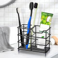Black Toothbrush Holder Stainless Steel Toothbrush Holder Tooth Brushing Holder Stand Bathroom Accessories Organizer. 