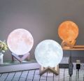 USB Moon lamp 7 color changing led lights Himalayan pink salt lamp. 