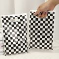 Black And White Checkered Bags Race Car Theme Party Favor Bag Goodie Candy Bags for Race Car Theme Birthday Party Decorations.