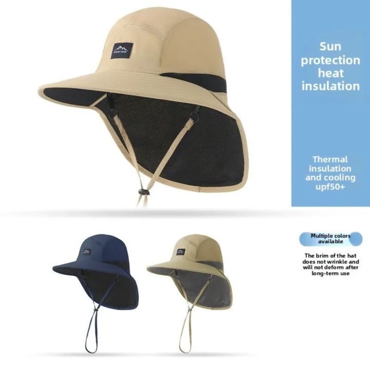 Summer%20Wide%20Brim%20Waterproof%20and%20Quick-drying%20Panama%20Caps%20Outdoor%20Visor%20Bucket%20Hats%20Mesh%20Breathable%20Sun%20Hat%20with%20Neck%20Flap%20Hiking%20-%20Image%203