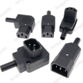 Black Elbow C15 C13 C14 Power Cord Wiring Power Plug Assemble IEC Connector Outlet PDU UPS Electrical AC Socket Plug 10A 250V. 