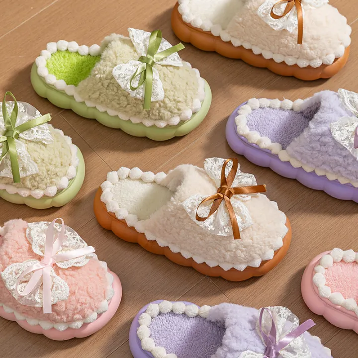 Bow%202025%20new%20cotton%20slippers%20women's%20winter%20indoor%20home%20soft%20sole%20non-slip%20warm%20plush%20thick-soled%20confinement%20shoes%20-%20Image%204