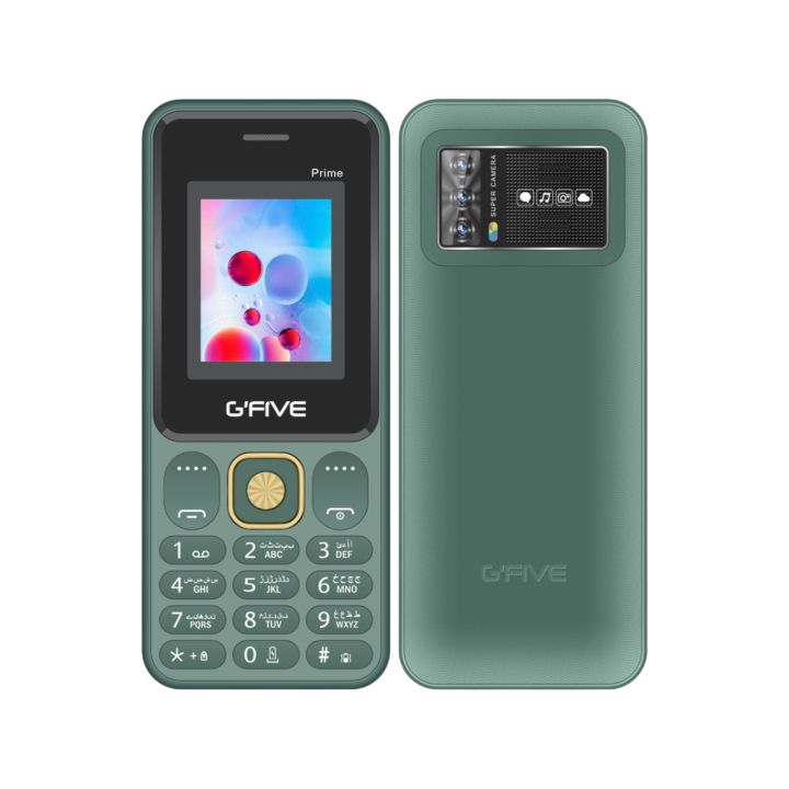 Gfive Prime New 2024 - 1.8 inch Display - 3000mAH Battery - Dual Sim - PTA Approved - Auto call recording - 1 Year brand warranty