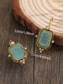 Elegant Vintage Geometric Pearl Pendant Drop Earrings Women Exquisite Hanging Piercing Earring Wed Bridal Jewelry Gift.