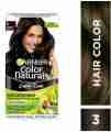 Garnier Colur Naturals Creme Riche Nourishing Permanent Hair Color # Darkest Brown 70ml + 60g. 