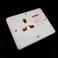 Asim  3 in 1 Universal 3 Pin Power Plug Socket Multi Plug Socket Wall Socket Plate  - 500 Voltage. 