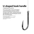 50PCS Barbless Fishing Hooks High Carbon Steel Material 1# 2# 3# 4# 5# 6# 7# 8# Crucian Preferred Fishhook Accessories. 