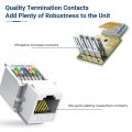 1/5/10PCS RJ45 CAT6 Ethernet Keystone Jack No Punch-Down Tool-Less Rj45 Module Coupler Ethernet Module Female Jack Wall Adapter.