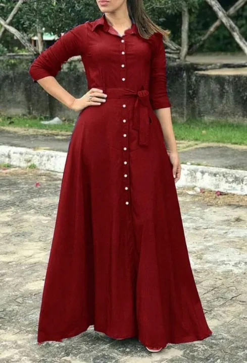 Ladies Casual Frocks/Women's Dresses/With Free gift Scrunchie