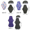 women Reusable menstrual pads for monthly, bamboo charcoal washable sanitary towels for periods, absorbent mama cloth pads 1 pc.