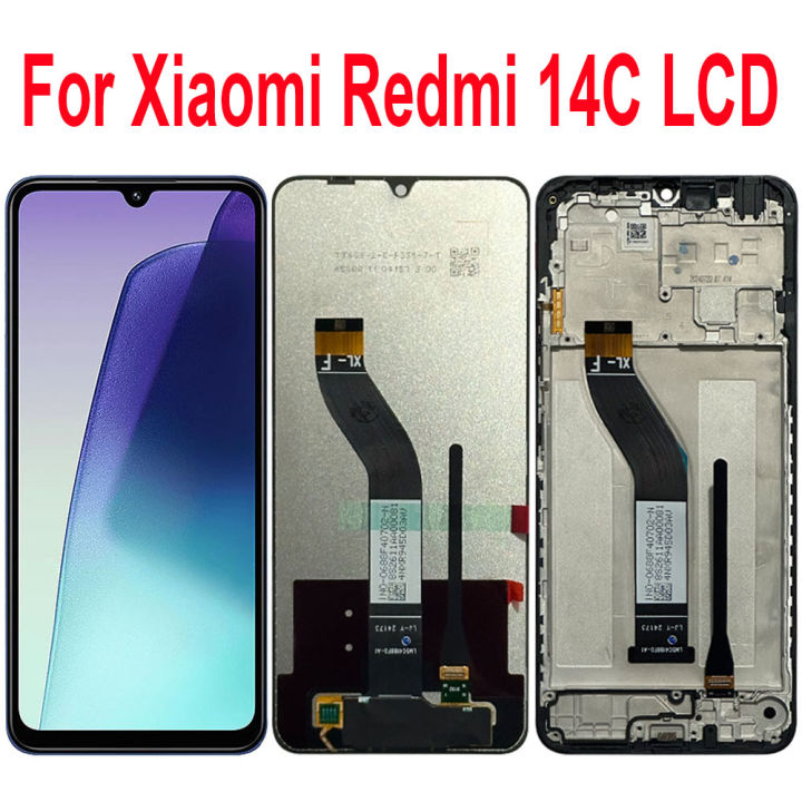 6.88'' For  Redmi 14C LCD Display Screen Touch Panel Digitizer Replacement Parts For  Redmi 14C Screen With Frame