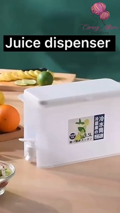 3.5L Cold Kettle with Faucet – Refrigerator Drink Dispenser for Lemonade, Juice, Iced Tea, Water & Beverages – Clear Plastic Jug with Lid