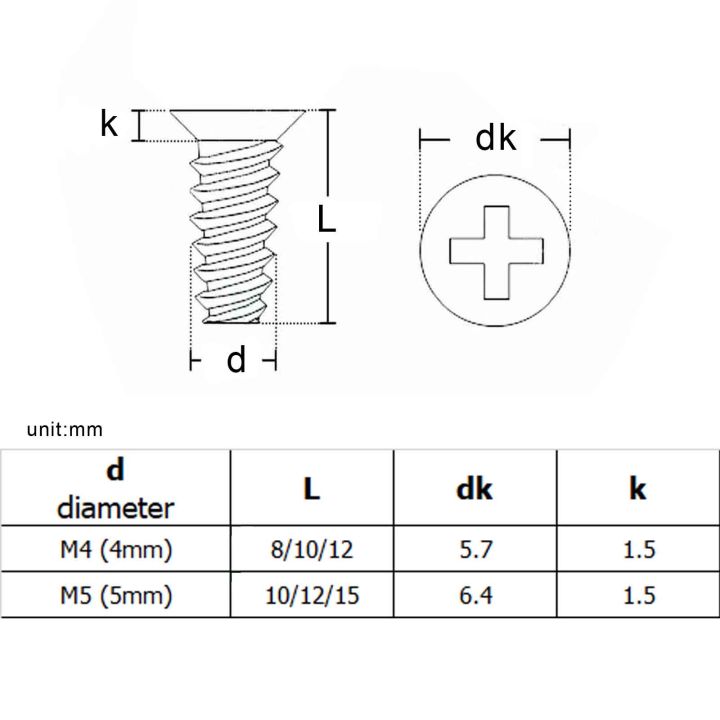100X%20Black%20Silver%20KB4*8/10/12mm%20KB5*10/12/15mm%20PC%20Case%20Cooler%20Cooling%20Fan%20Flat%20Countersunk%20Phillips%20Head%20Mount%20Screw%20Computer%20A%20-%20Image%206